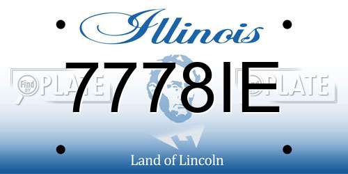 7778IE Illinois License Plate