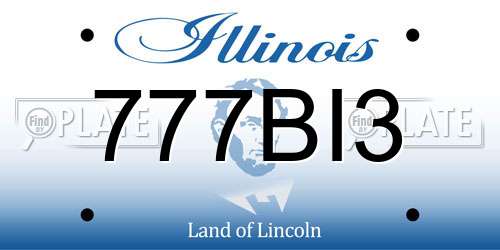 777BI3 Illinois License Plate