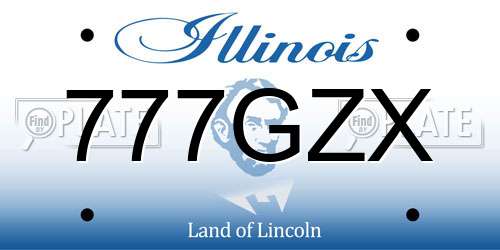 777GZX Illinois License Plate