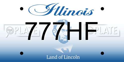 777HF Illinois License Plate