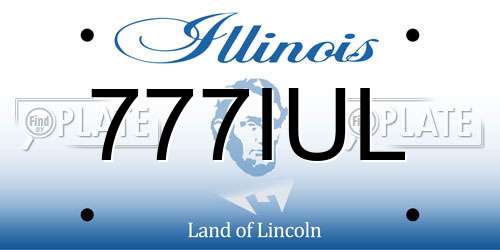 777IUL Illinois License Plate