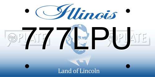 777LPU Illinois License Plate