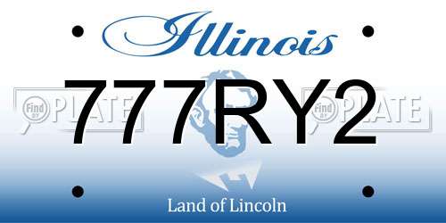 777RY2 Illinois License Plate