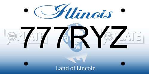 777RYZ Illinois License Plate