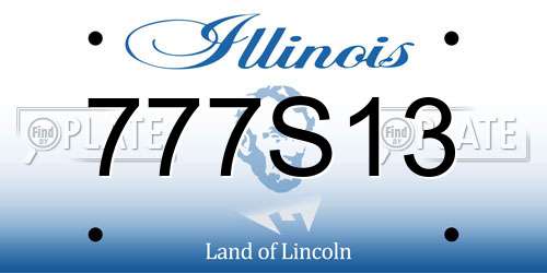 777S13 Illinois License Plate