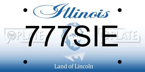 777SIE Illinois License Plate