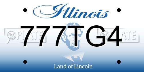 777TG4 Illinois License Plate