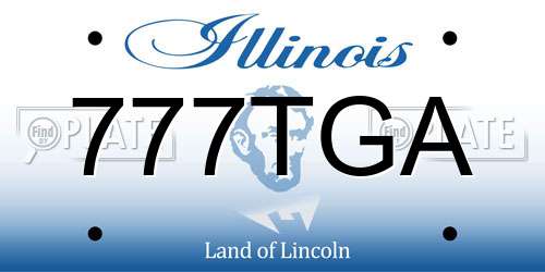 777TGA Illinois License Plate