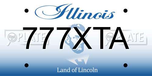 777XTA Illinois License Plate