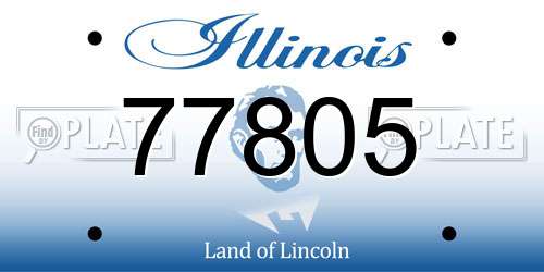 77805 Illinois License Plate