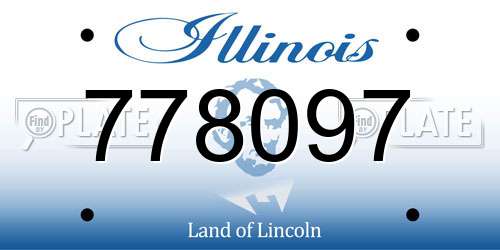 778097 Illinois License Plate