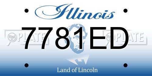 7781ED Illinois License Plate