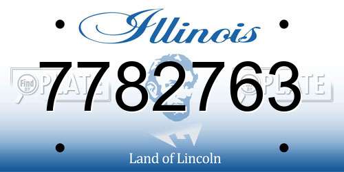 7782763 Illinois License Plate