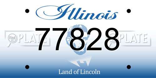 77828 Illinois License Plate