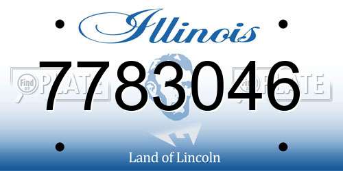 7783046 Illinois License Plate