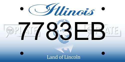 7783EB Illinois License Plate