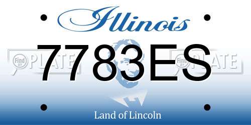 7783ES Illinois License Plate
