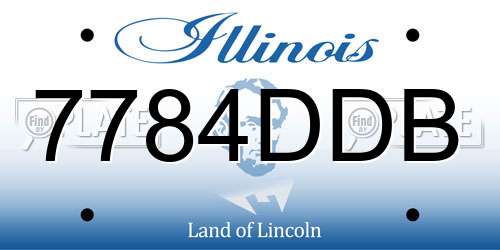 7784DDB Illinois License Plate