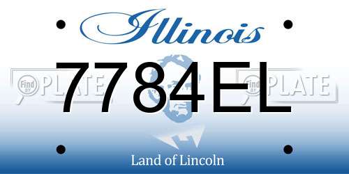 7784EL Illinois License Plate
