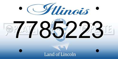 7785223 Illinois License Plate