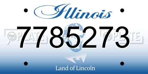 7785273 Illinois License Plate