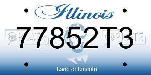 77852T3 Illinois License Plate