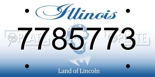 7785773 Illinois License Plate