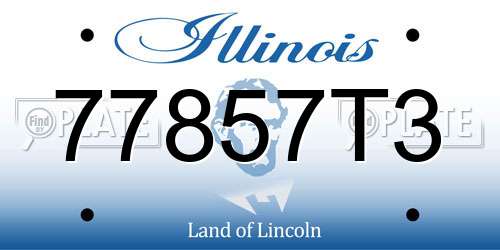 77857T3 Illinois License Plate