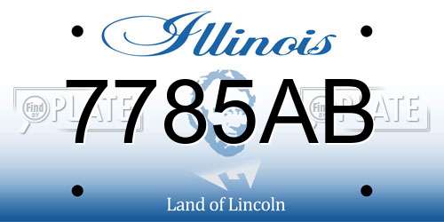 7785AB Illinois License Plate