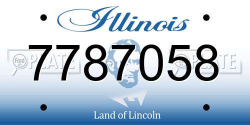 7787058 Illinois License Plate