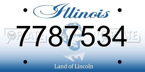 7787534 Illinois License Plate