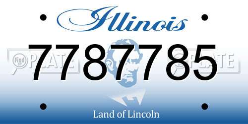 7787785 Illinois License Plate