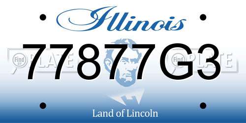 77877G3 Illinois License Plate