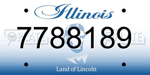7788189 Illinois License Plate