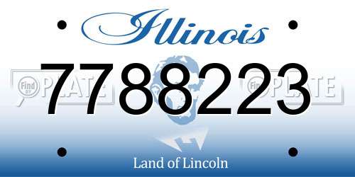 7788223 Illinois License Plate
