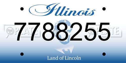 7788255 Illinois License Plate