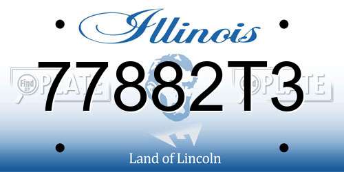 77882T3 Illinois License Plate