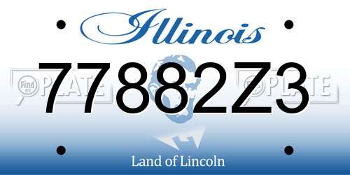 77882Z3 Illinois License Plate