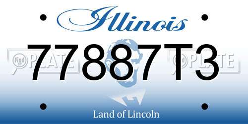 77887T3 Illinois License Plate