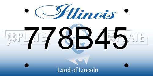778B45 Illinois License Plate