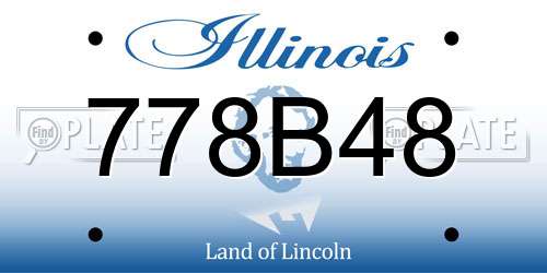 778B48 Illinois License Plate