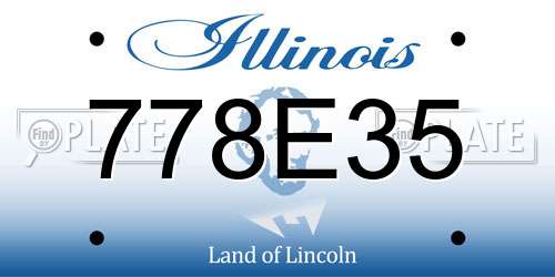 778E35 Illinois License Plate