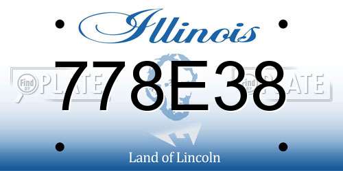 778E38 Illinois License Plate