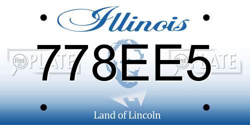 778EE5 Illinois License Plate
