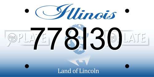 778I30 Illinois License Plate