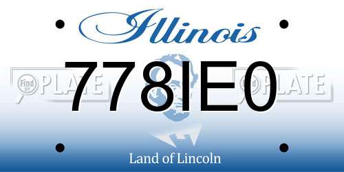 778IE0 Illinois License Plate