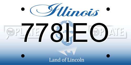 778IEO Illinois License Plate