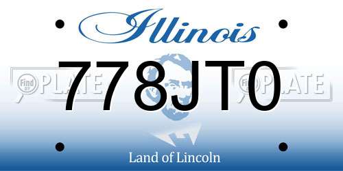 778JT0 Illinois License Plate