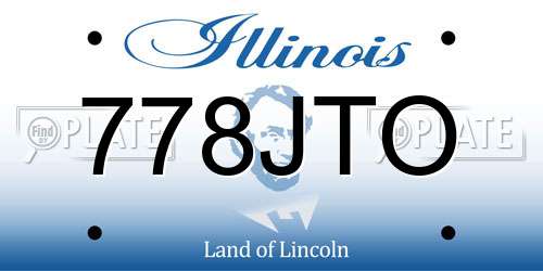 778JTO Illinois License Plate