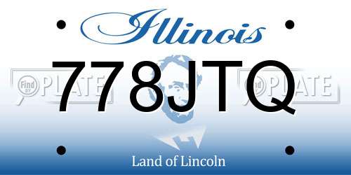 778JTQ Illinois License Plate